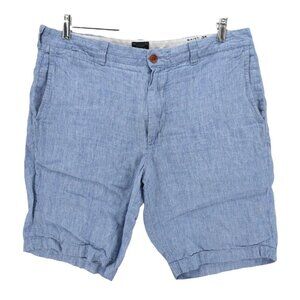 J.CREW Baird McNutt Irish Linen Blue Stanton Shorts Inseam 9.5" Size 35